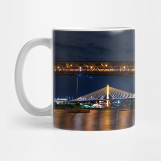 Portland, Oregon Bridge Reflection at Night Mug